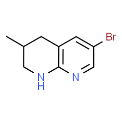 6-bromo-3-methyl-1,2,3,4-tetrahydro-1,8-naphthyridine structure