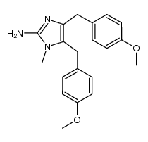 4,5-bis(4-methoxybenzyl)-1-methyl-1H-imidazol-2-amine结构式