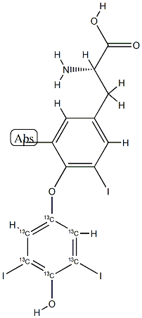 Thyroxine-13C6 Structure