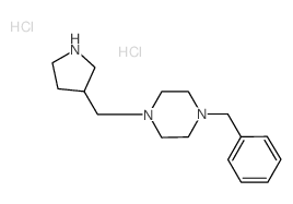 1-Benzyl-4-(3-pyrrolidinylmethyl)piperazine dihydrochloride结构式