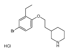 3-[2-(4-bromo-2-ethylphenoxy)ethyl]piperidine,hydrochloride Structure