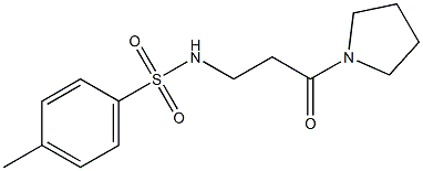 4-甲基-N-(3-氧亚基-3-(吡咯烷-1-基)丙基)苯磺酰胺结构式
