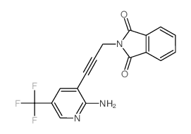 2-{3-[2-Amino-5-(trifluoromethyl)-3-pyridinyl]-2-propynyl}-1H-isoindole-1,3(2H)-dione Structure