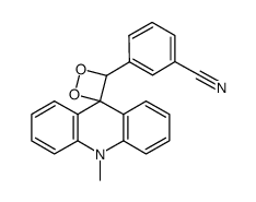 3-(10-methyl-10H-spiro[acridine-9,3'-[1,2]dioxetan]-4'-yl)benzonitrile结构式