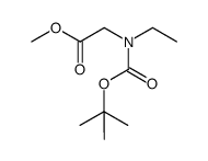 methyl N-(tert-butoxycarbonyl)-N-ethylglycinate结构式