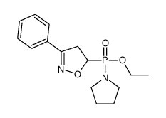 5-[ethoxy(pyrrolidin-1-yl)phosphoryl]-3-phenyl-4,5-dihydro-1,2-oxazole结构式