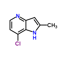 7-Chloro-2-methyl-1H-pyrrolo[3,2-b]pyridine结构式