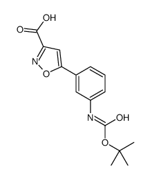 5-(3-((叔丁氧基羰基)氨基)苯基)异噁唑-3-羧酸结构式