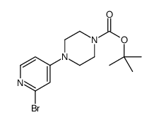 tert-butyl 4-(2-bromopyridin-4-yl)piperazine-1-carboxylate结构式