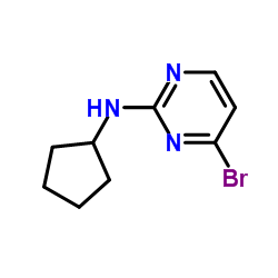 (4-Bromopyrimidin-2-yl)cyclopentylamine Structure
