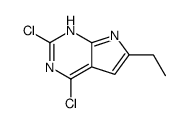 2,4-dichloro-6-ethyl-7Hpyrrolo[2,3-d]pyrimidine结构式