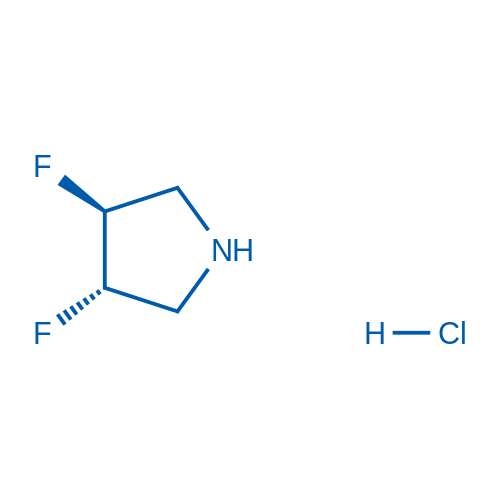 (3S,4S)-3,4-Difluoropyrrolidine hydrochloride structure