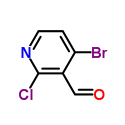 4-溴-2-氯吡啶-3-甲醛结构式