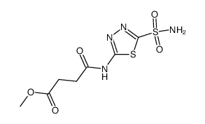 N-(5-Sulfamoyl-[1,3,4]thiadiazol-2-yl)-succinamic acid methyl ester Structure