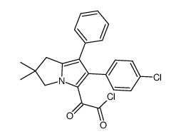 2-(6-(4-chlorophenyl)-2,2-dimethyl-7-phenyl-2,3-dihydro-1H-pyrrolizin-5-yl)-2-oxoacetyl chloride结构式