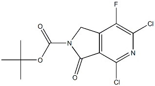 tert-butyl4,6-dichloro-7-fluoro-3-oxo-1,3-dihydro-2H-pyrrolo[3,4-c]pyridine-2-carboxylate structure