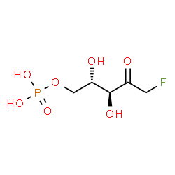 1-fluoro-1-deoxyribulose-5-phosphate结构式