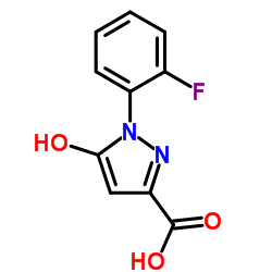 1-(2-Fluorophenyl)-5-hydroxy-1H-pyrazole-3-carboxylic acid结构式