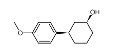 (+/-)-cis-3-(4-Methoxy-phenyl)-cyclohexanol结构式