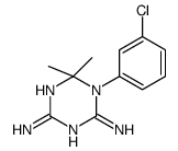 1-(3-chlorophenyl)-6,6-dimethyl-1,3,5-triazine-2,4-diamine Structure