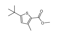 methyl 5-tert-butyl-3-methylthiophene-2-carboxylate结构式