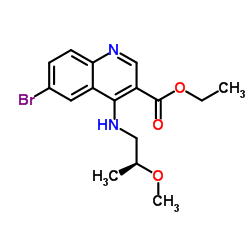 Ethyl 6-bromo-4-{[(2S)-2-methoxypropyl]amino}-3-quinolinecarboxylate Structure