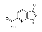 3-Chloro-1H-pyrrolo[2,3-b]pyridine-6-carboxylic acid结构式