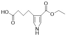 吡咯4-丁酸-3-甲酸乙酯结构式