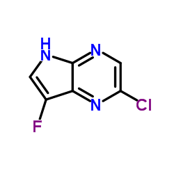 2-Chloro-7-fluoro-5H-pyrrolo[2,3-b]pyrazine structure