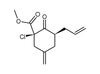 methyl 1-β-chloro-5-methylene-2-oxo-3β-(2-propenyl)-cyclohexane-1α-carboxylate Structure