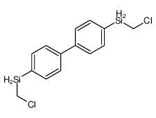 chloromethyl-[4-[4-(chloromethylsilyl)phenyl]phenyl]silane Structure