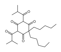 4,6-bis(2-methylpropanoyl)-2,2-dipentylcyclohexane-1,3,5-trione结构式