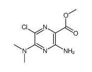 3-氨基-6-氯-5-二甲氨基吡嗪-2-羧酸甲酯结构式