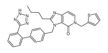 2-butyl-3-[[4-[2-(2H-tetrazol-5-yl)phenyl]phenyl]methyl]-5-(thiophen-2-ylmethyl)imidazo[4,5-c]pyridin-4-one结构式