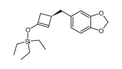 (+)-3-(3,4-methylenedioxybenzyl)-1-triethylsiloxycyclobut-1-ene Structure