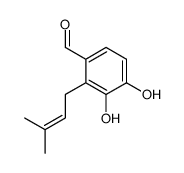 Benzaldehyde, 3,4-dihydroxy-2-(3-methyl-2-butenyl)- (9CI) Structure