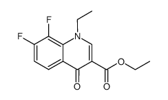 Ethyl 1-ethyl-7,8-difluoro-1,4-dihydro-4-oxo-3-quinolinecarboxylate结构式