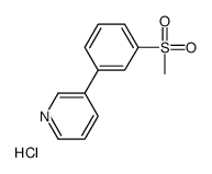 3-(3-Methanesulfonyl-phenyl)-pyridine Hydrochloride结构式