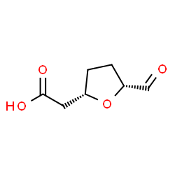 2-Furanacetic acid, 5-formyltetrahydro-, cis- (9CI) Structure