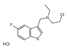 2-chloro-N-ethyl-N-[(5-fluoro-1-benzothiophen-3-yl)methyl]ethanamine,hydrochloride Structure