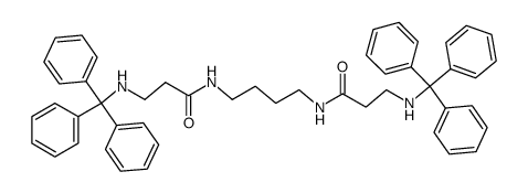 N,N'-(butane-1,4-diyl)bis(3-(tritylamino)propanamide) Structure