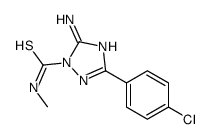 1H-1,2,4-Triazole-1-carbothioamide, 5-amino-3-(4-chlorophenyl)-N-methy l-结构式