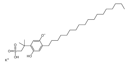 potassium 2-(2,5-dihydroxy-4-octadecylphenyl)-2-methylpropanesulphonate结构式