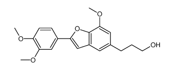 3-[2-(3,4-Dimethoxyphenyl)-7-methoxybenzofuran-5-yl]-1-propanol Structure