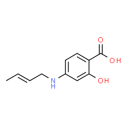 Benzoic acid, 4-(2-butenylamino)-2-hydroxy- (9CI) structure