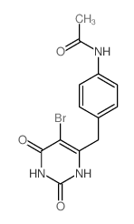 Acetamide,N-[4-[(5-bromo-1,2,3,6-tetrahydro-2,6-dioxo-4-pyrimidinyl)methyl]phenyl]- Structure