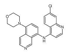7-chloro-N-(5-morpholin-4-ylisoquinolin-8-yl)quinolin-4-amine Structure