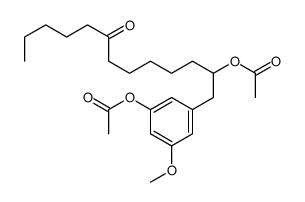 [3-(2-acetyloxy-8-oxotridecyl)-5-methoxyphenyl] acetate Structure