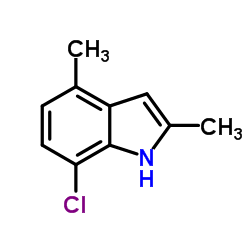 7-Chloro-2,4-dimethyl-1H-indole结构式