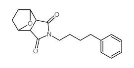 2-(4-phenylbutyl)-3a,4,5,6,7,7a-hexahydro-octahydro-1H-4,7-epoxyisoindole-1,3-dione结构式